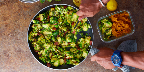 Bacon-Fried Brussels Sprouts
