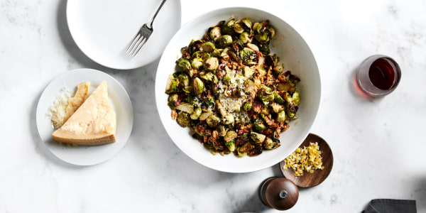Dylan's Crispy Bacon Brussels with Walnut-Parm Crunch
