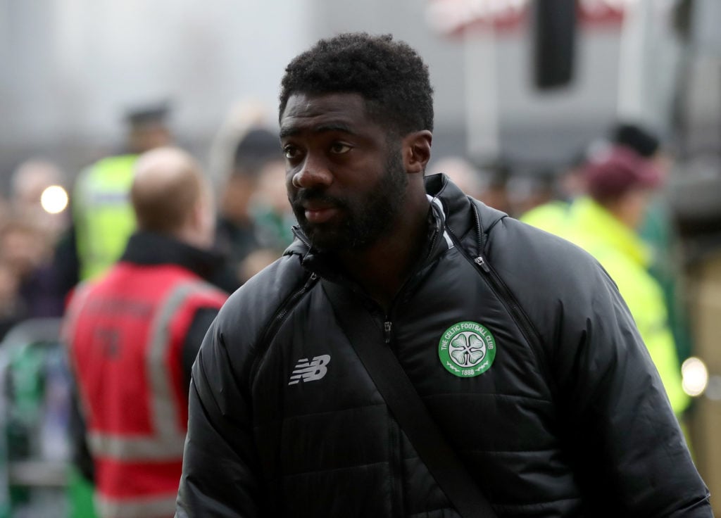 Kolo Toure of Celtic arrives at the stadium prior to the Ladbrokes Scottish Premiership match between Celtic and Rangers at Celtic Park on March 12...