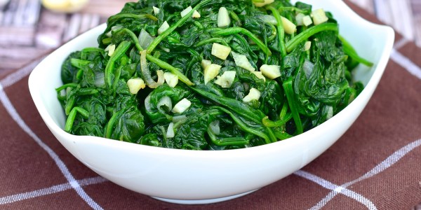 Baby Spinach with Chiles and Garlic