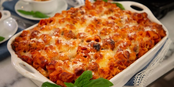 Chicken Meatball and Penne Pasta Bake